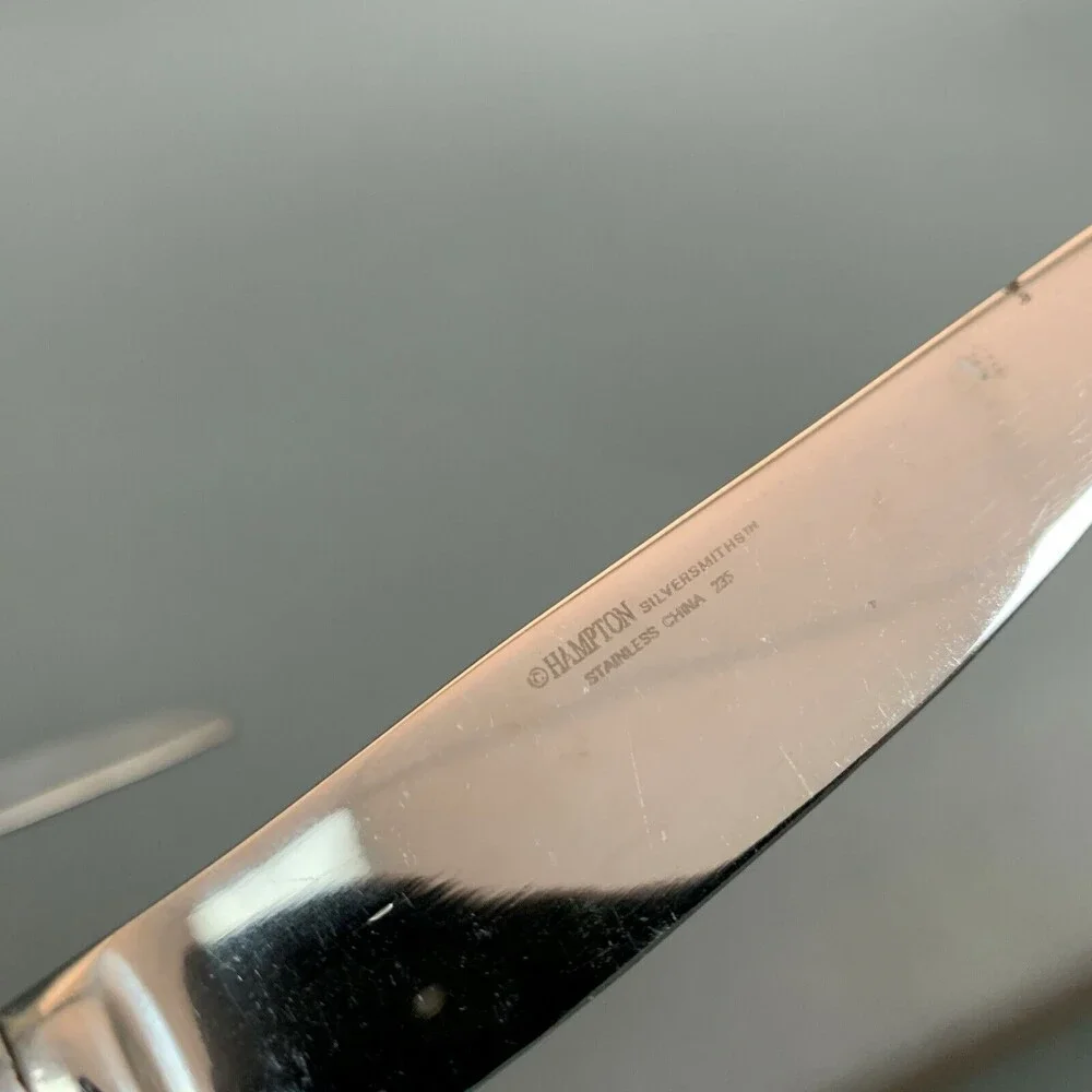 Hampton Silversmiths Park 235 Stainless China New French Solid Knives Lot‎ of 3